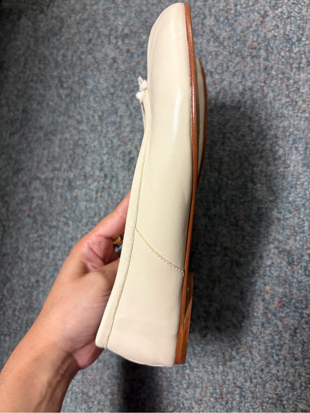 Maison Martin Margiela Cream Tabi Ballet Flats - Picture 3 of 7